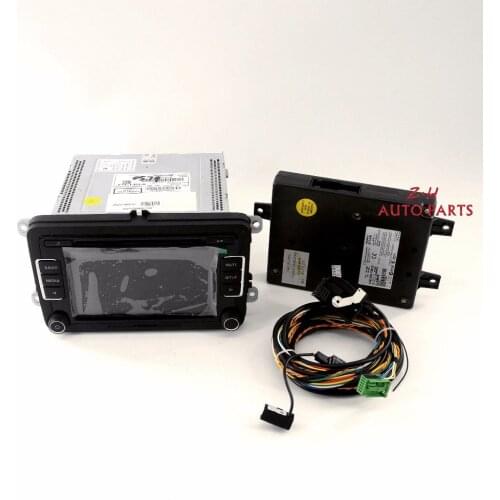 New CD Player RCD510 Radio 56D 035 190 A + 9W2 Bluetooth Module 1K8035730D +Microphone Harness For VW Jetta Tiguan Passat RCD510