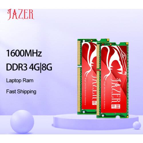 JAZER Memoria Ddr3 4Gb 8Gb 1600Mhz Laptop Ram Sodimm Memory
