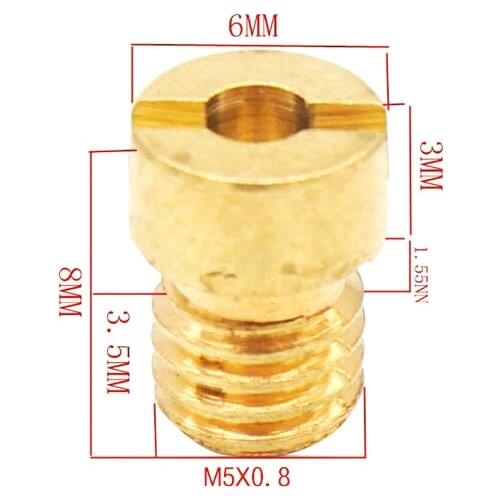 M5 Main Jet 5mm for Keihin OKO KOSO PWK Carburetor 125cc 150cc CVK PZ27 PZ30 152QMI 157QMJ Injector Scooter Parts