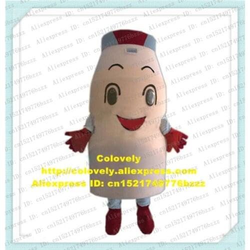 Piquant Pink Yoghourt Yogurt Bottle Flask Vase Jar Mascot Costume Fancy Dress With Black Big Eyes Red Mouth White Legs No.7198