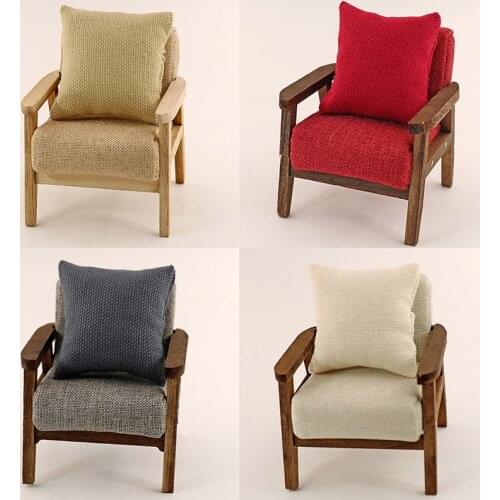 1/12 Newest Pillow Cushions For Sofa Couch Bed Dollhouse Miniature Furniture Toys Without Sofa Chair 1/2Pcs/lot