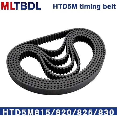 HTD 5M Timing belt C=815/820/825/830 width 10/15/20/25mm Teeth 163 164 165 166 HTD5M synchronous Belt 815-5M 820-5M 825/830 5M