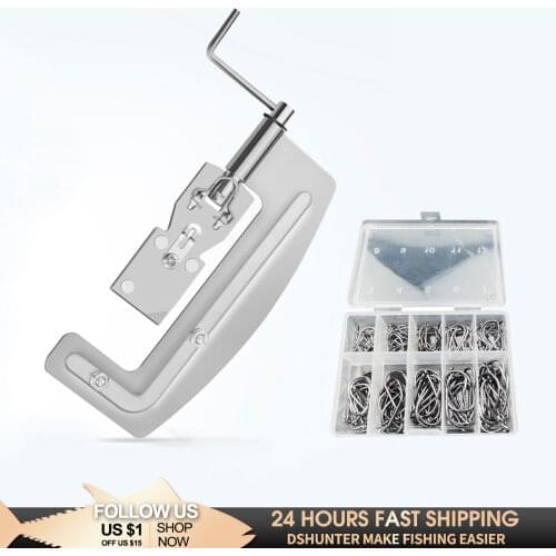 Fishing Hooks Line Tier Semi Automatic Machine Portable Stainless Steel Fishhook Line Knotter Tying Fishing Binding Accessories