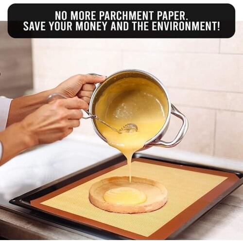 Silicone Baking Mats Set of 5 By AceProd Non Stick Reusable Baking Mats with Round and Square Silicone Cooking Mat