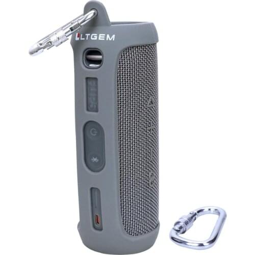 LTGEM Silicone Case for JBL Flip 5 Waterproof Portable Bluetooth Speaker