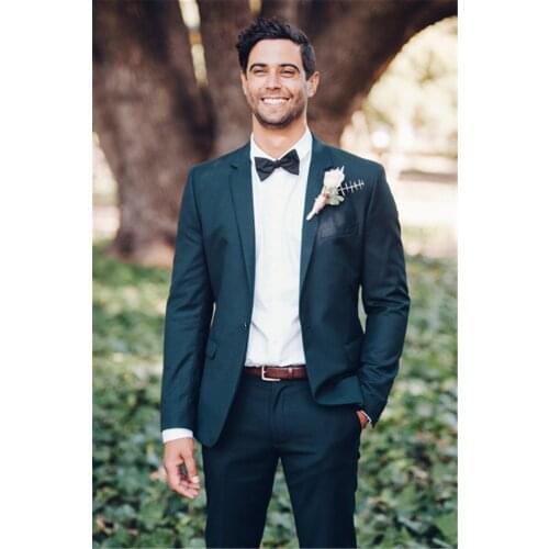 Wedding Bridgegroom Groom Prom Suits For Men Custom Made Masculino Trajes De Hombre Suit For Male 2Pieces (Jacket+Pant+Tie)