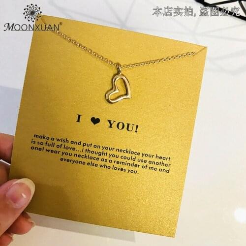 I LOVE U Heart Gold Sliver Choker Chain Necklace Women Kolye Collares De Moda 2019 Colar Jewelry Collier Bijoux Femme Collar