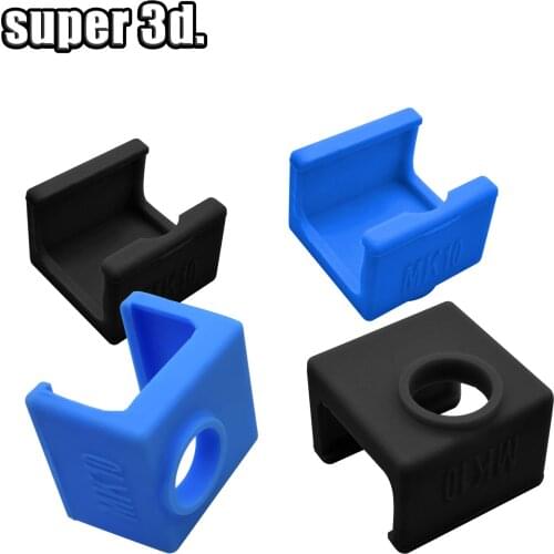 1pc 3D Printer Parts MK10 Silicone Sock Fit MK10 Aluminum Block Reprap J-head Hotend Extruder Heated Blcok Heater Block Cover
