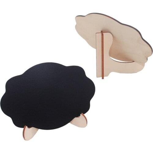 10pcs/lot Wooden Mini Kawaii Cloud shaped Blackboard Message Sign With Hang String Wedding Party Decoration Supplies