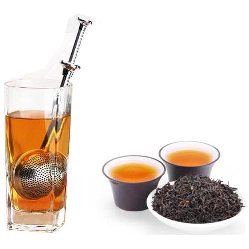100PCS New Push Creative Stainless Steel Tea Leaf Loose Teaspoon Mesh Herb Strainer Spice Filter Infuser Ball lin3646