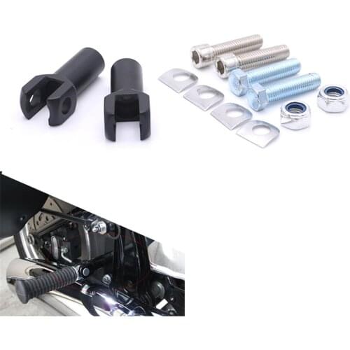 2.25" Motorcycle Passenger Foot Peg Support Mount Kit For Harley Softail Black 2000 - 2006 Footpeg Support Mount