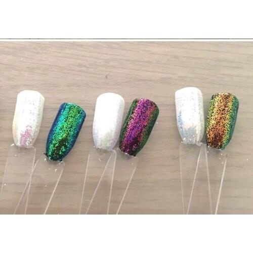 3 Jars Aurora Fairy Dust Magic Glitter 008(0.2mm)1/128 Pixel unicorn aurora effect powder NAIL ART GLITTER AB Mermaid Diamond