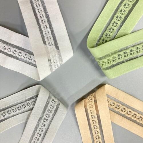 5Yard 3cm Elastic Trims For Garment Decoration Accessoires Sewing Craft Clothing Bra Ribbons Suppliers