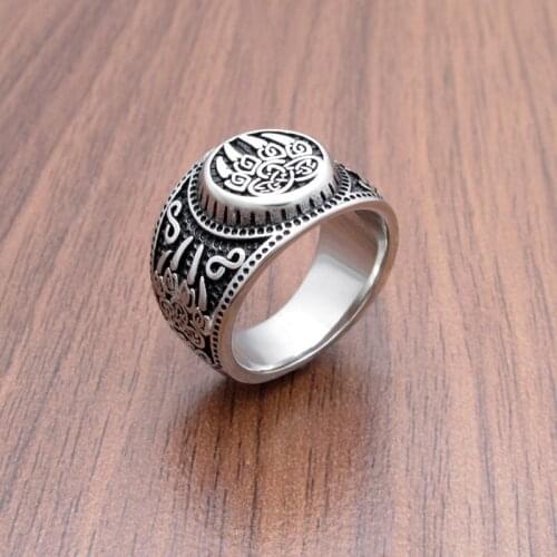 Free Shipping Punk 316L Stainless Steel Viking Bear Claw Rings Silver Color Black Odin Nordic Animal Ring Jewelry