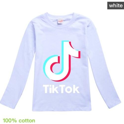 Childrens Long Sleeve T-Shirt Cotton Spring Tik Tok T-Shirts Boy Kid Boys And Girls Tops Shirts Childrens T-Shirt