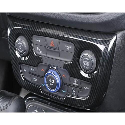 For Jeep Compass 2017 2018 2019 2020 ABS Matte Interior Accessories Car Styling Air Conditioning Adjustment Switch Cover Trim