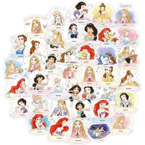 40pcs Not repeating Disney stickers Toy Minnie Donald Duck Disney Princess Stitch luggage guitar cute cartoon graffiti sticker
