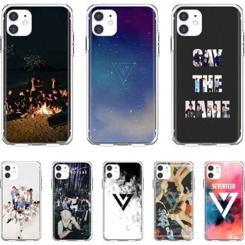 For Xiaomi mi Redmi Note 3 4 4X 5 6 7 8 8t 9 9s 9t 10 pro lite Rainbow-KPop-Seventeen-Logo-Poster Soft TPU Phone Case