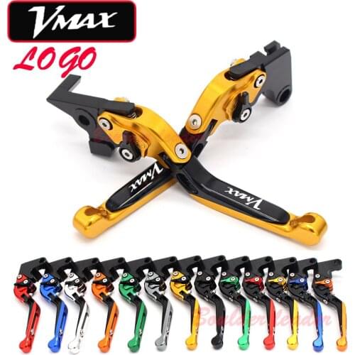 For YAMAHA V-MAX 1700 VMAX 1700 VMAX1700 2009-2016 Motorcycle Accessories Folding Extendable Brake Clutch Levers LOGO (VMAX)