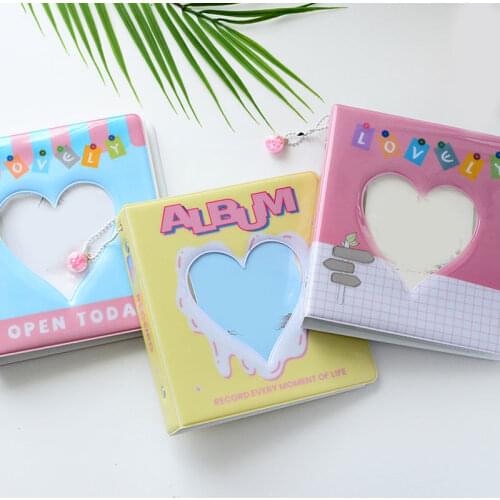4/6 Inch Photo Album 50/100 Pockets Hollow Heart Photocard Holder Name Card Book Photo Album Card Photocard Name Card ID Holder