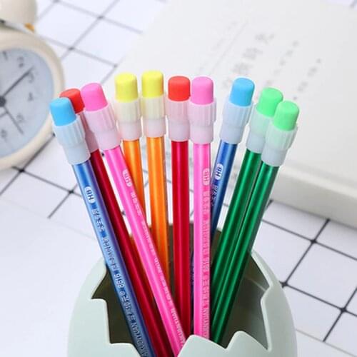 Pencil with Eraser Kawaii Stationery Kids Pencil Novelty Cartoon Colored Pencils Student Pencils for School Drawing Pencil Set