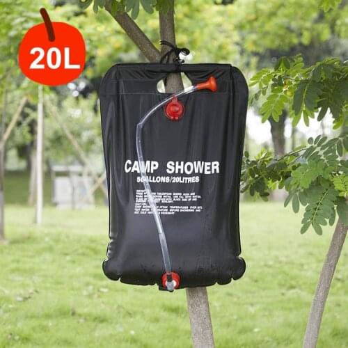 Camping Bag 5 Gallons/ 20 Liters Foldable Solar Heating PVC Water Outdoor Hiking Picnic Hydration Backpack Portable Shower