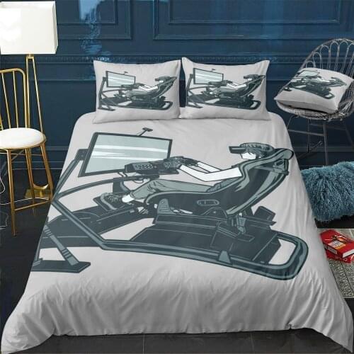 VR Racing Game Design Duvet Cover Twin/Queen/King Size Luxury Comforter Bedding Set With Pillowcase Home Bed Decora Dropshipping