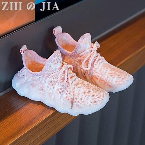 2021 Fashion Trendy Shoes Unisex Patchwork Mesh Breathable Non-slip Sneakers Lightweight Soft Toddler Baby Casual Running Shoes