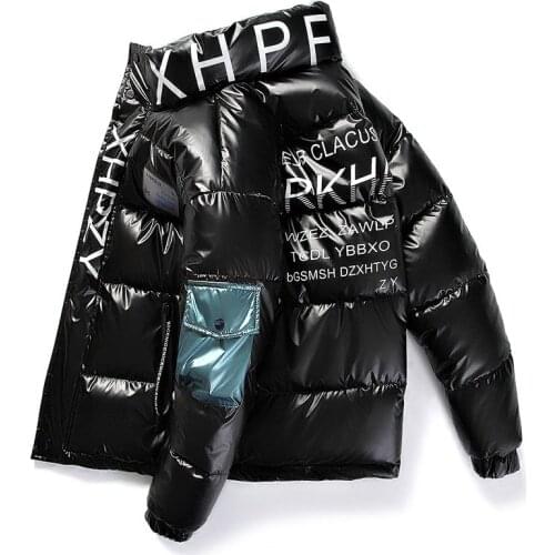 2020 New Winter Solid Color Parka Men Thick Hooded Jacket Trend Warm Harajuku Coat Male Casual Zipper Jackets Windproof Outwear