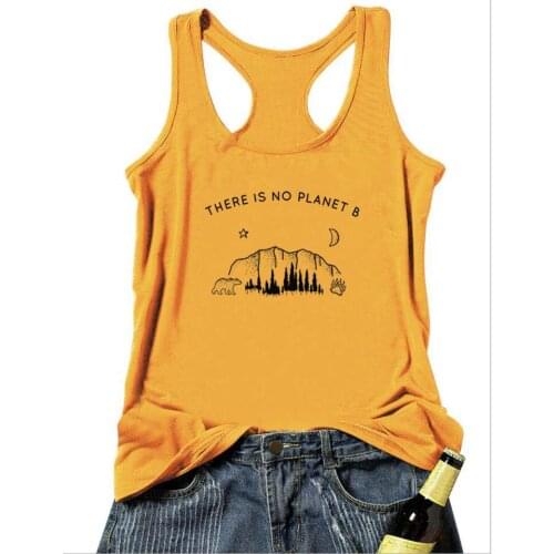 Vest Star Moon there is no planet B Tank Tops Stylish Summer Sexy Girl Sleeveless Christian Vest shirt undershirt