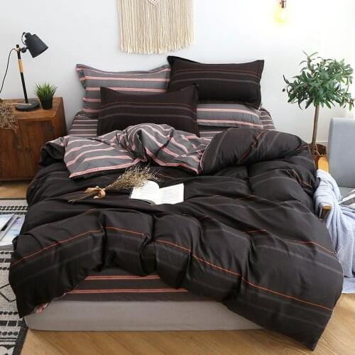Fashion New Geometric Flat Sheet Set Duvet Cover Bed Sheet Pillowcase Twin Full Queen King Size Soft bed linen Cover Set