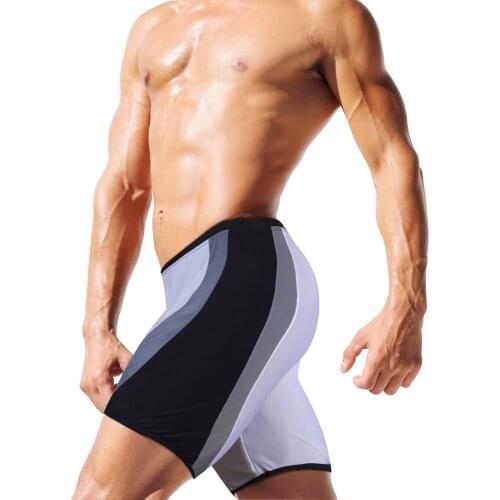 Man Board Shorts Surf Casual Five-point Boxer Swim Shorts Mens Beach Color Matching Hot Spring Shorts Trunks Swimwear Fashion