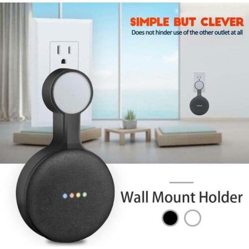 Outlet Wall Mount Stand Hanger Holder For Google Home Mini Voice Assistant Save Space Used For Bedroom Bathroom Kitchen Study