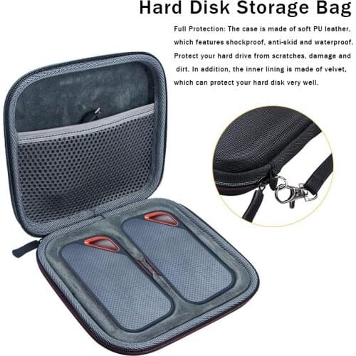 NEW Travel Case PVS Snowflake Lining Carry Case For SanDisk Extreme PRO 500GB / 250GB / 1TB / 2TB Portable SSD Storage Bag