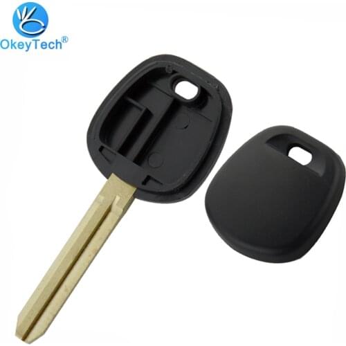 OkeyTech Transponder Key Shell (No Chip) Ignition Auto Car Key Cover Case Replacement Fob for Toyota Tacoma Uncut Toy43 Blade