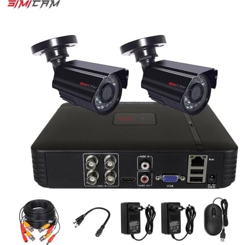 Video surveillance system CCTV Security camera Video recorder 4CH DVR AHD outdoor Kit Camera 720P 1080N HD night vision 2mp set