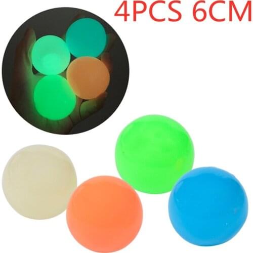 Stick Wall Ball Sticky Ball Catch Throw Ball Glob Novelty For Kids Boys Girls Indoor Game Toy DXAD