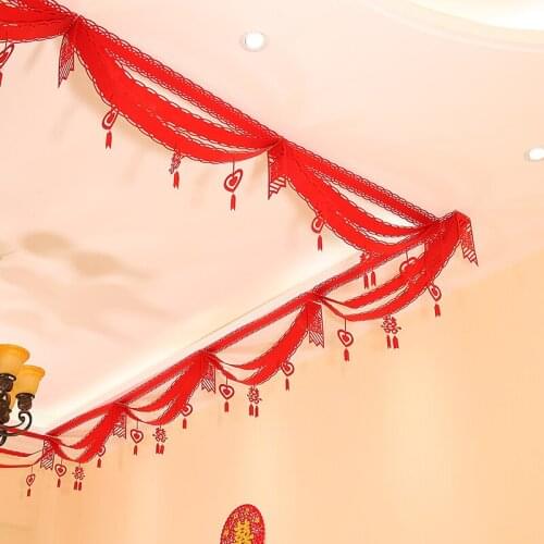 Wedding supplies non-woven fabric wave pull flag room living room decoration garland new house Daquan garland arrangement