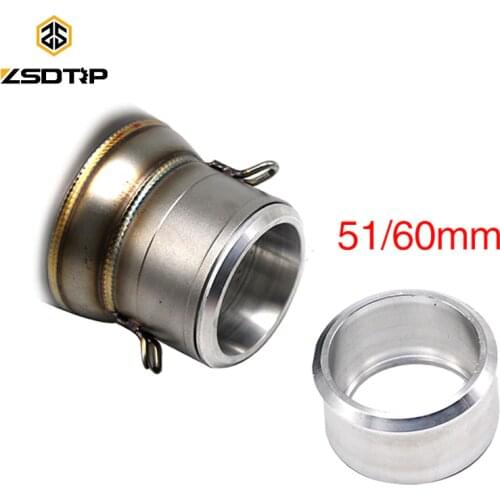 ZSDTRP Universal Aluminum Motocross Motorcycle Exhaust Pipe Adapter 60mm to 51mm Reducer Muffler Connector