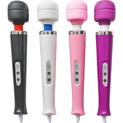 Full Body 10 Speed Magic Wand Massager Foot Head Vibrating Massage EU Plug White/Black/Pink/Purple