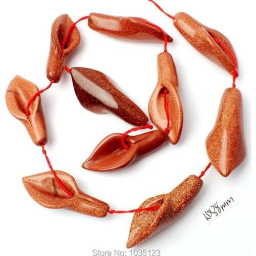 High Quality 15x38mm Pretty Red Sandstone Stone Flower Shape Gems Loose Beads Strand 10Pcs DIY Creative Jewellery Making w2872