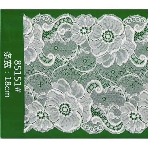 18cm high quality nylon spandex elastic lace trim,YX-85151