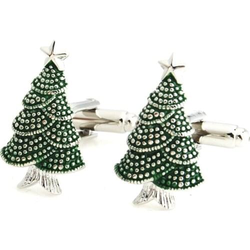 YH-1343 Novelty Snowflake,Deer,Christmas Tree Cufflinks for Christmas Gifts -Factory Direct Selling