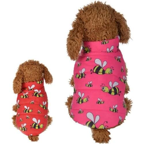 Pet Winter Warm Clothing for Dog Cotton Cute Bee Clothes For Small Dog Coat Jacket Puppy Pet Chihuahua Comfortable Clothes