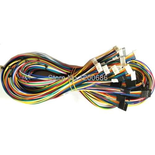1M 24AWG 6pin PH2.0 Extension 6pin 2.54 DuPont Female black connector wire harness