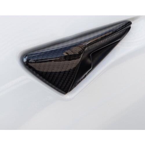 2Pcs/Set Model Car Body Camera Protective Cover For Tesla Model 3 2021 Accessories Real Carbon Fiber Model Y S X Three Model 3