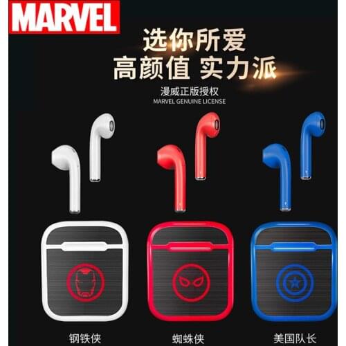 2021 Marvel Iron Man Wireless Bluetooth Headset 5.0 Sport Headset Handsfree With Microphone Noise Canceling