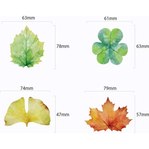 30sheet/pc Kawaii Leaves Diary Memo Pad Sticky Notes Posted It Kawaii Planner Scrapbooking Stickers Stationery School Supplies
