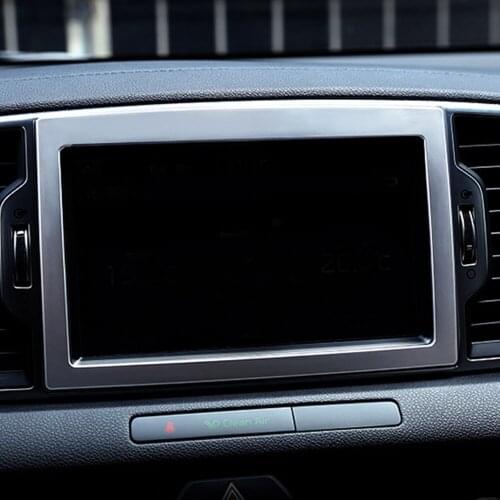 1pc Car Inner Accessories Fit For 2017- Kia Sportage Dashboard Navigation GPS Screen Panel Cover Trim Frame Bezel Car Styling