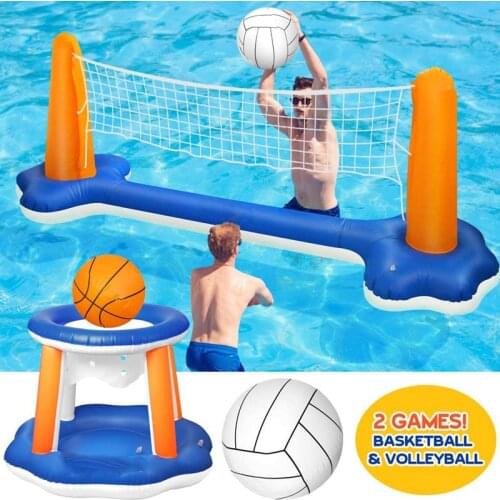 Large Size Water Volleyball Basketball Set Inflatable Float Swimming Pool Toys For Party Games Outdoor Summer Beach Accessories